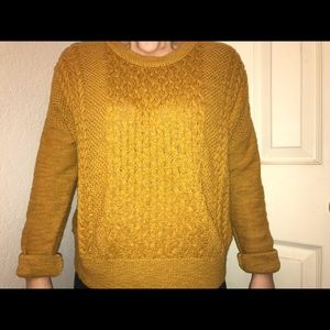 yellow knit sweater